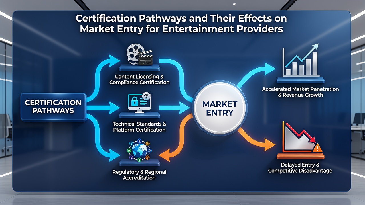 Regulatory review process and compliance documentation for entertainment market entry