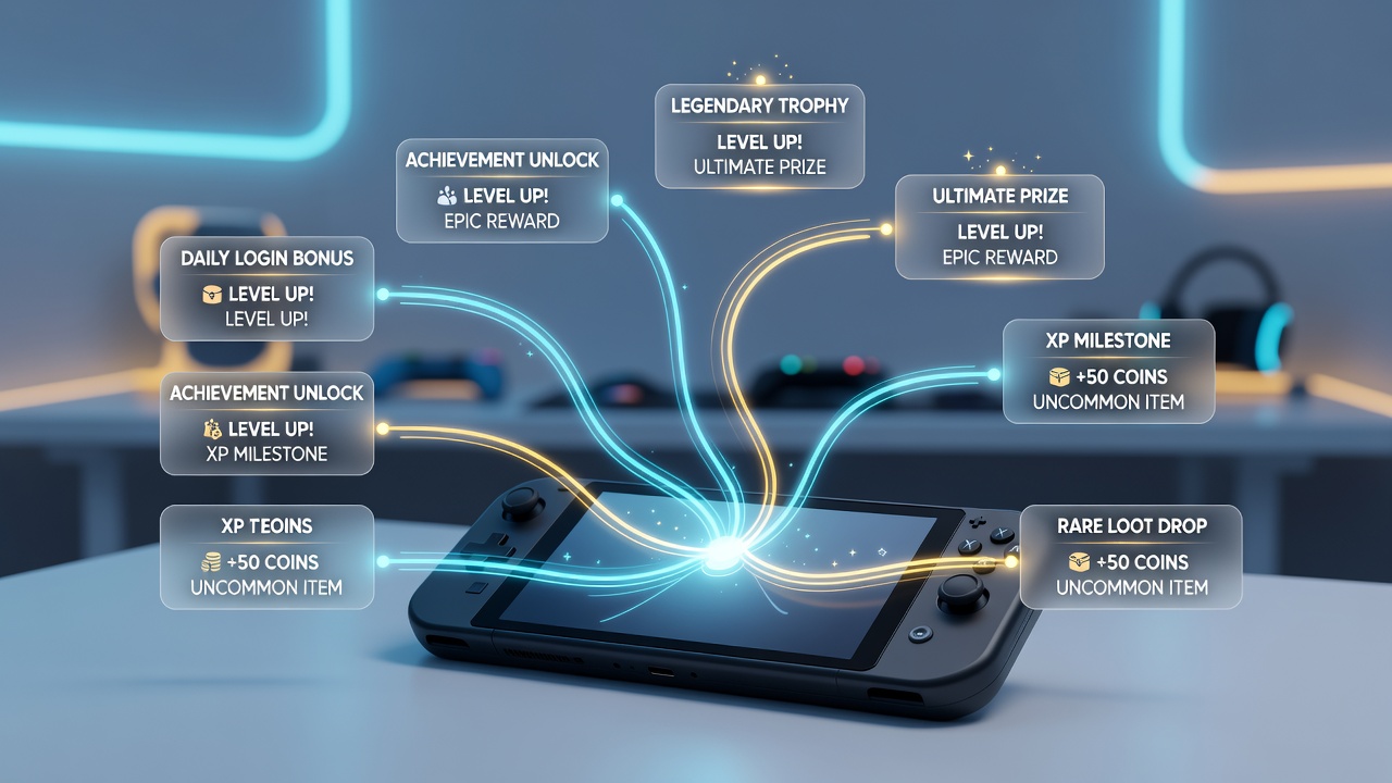 Analytics dashboard illustrating user navigation paths through reward layers on portable devices
