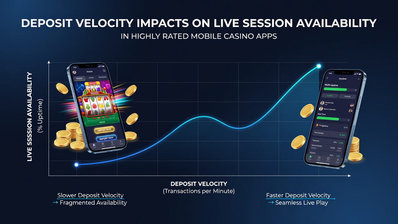 Live dealer table interface on a mobile device with real-time balance updates