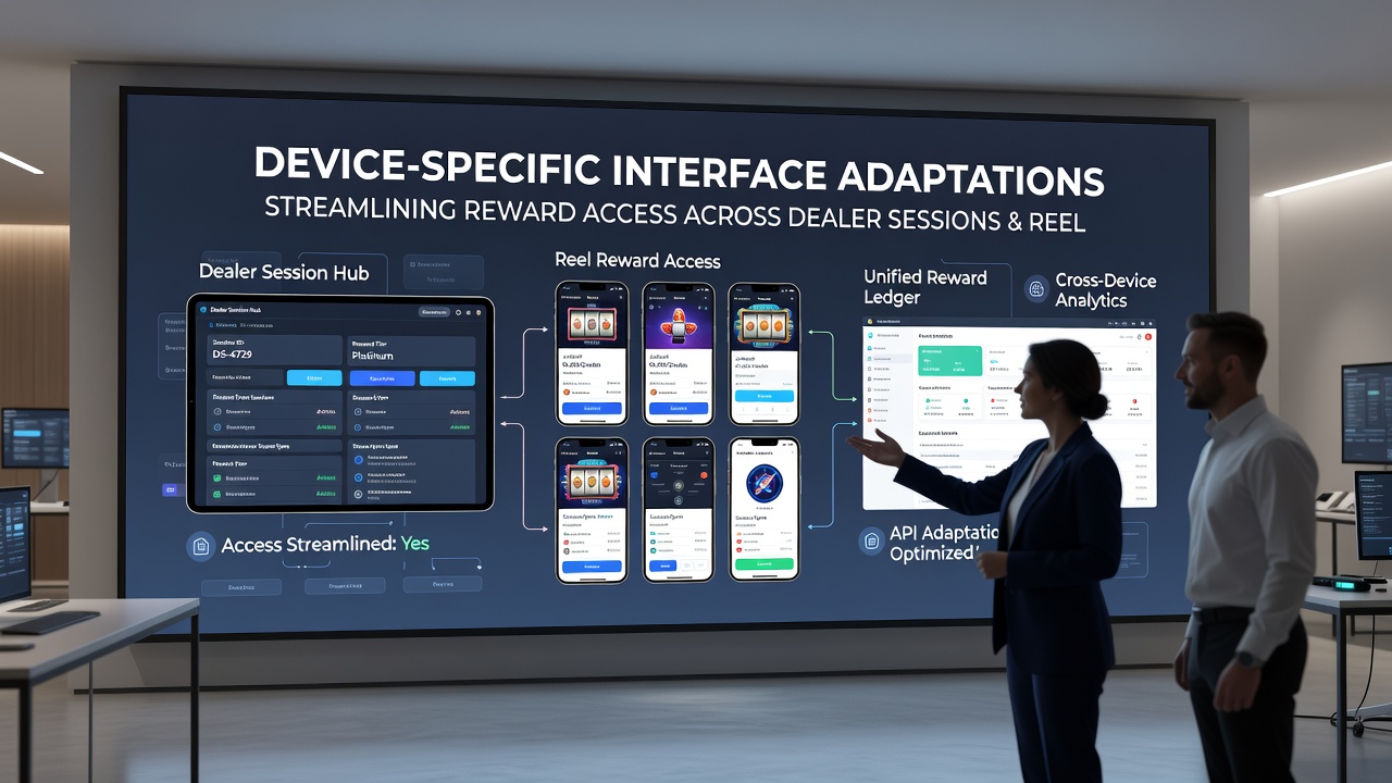 Tablet interface adaptations for live dealer reward access