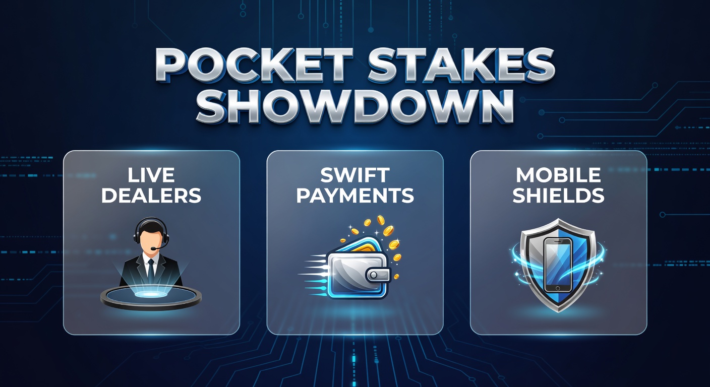 A dynamic mobile screen displaying a live dealer showdown table with cards flying and secure payment icons glowing in the background