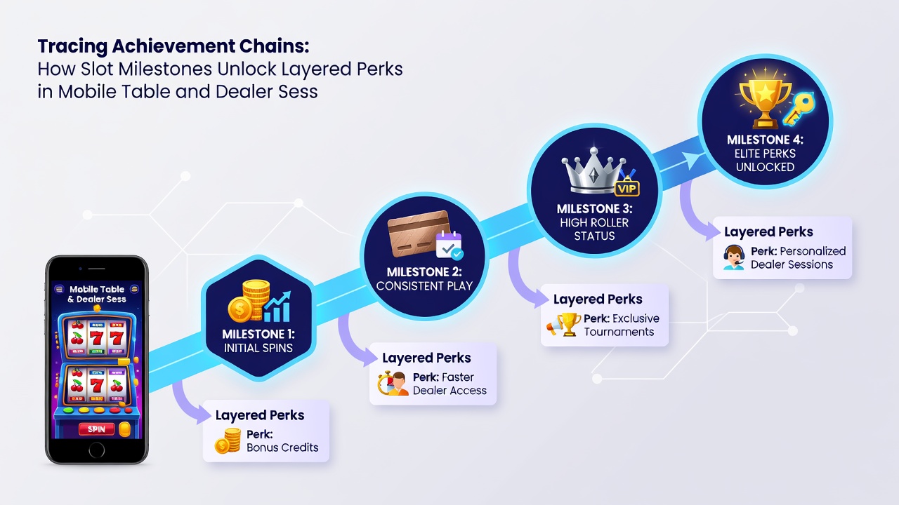 Live dealer session interface displaying unlocked perks from slot milestones